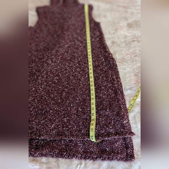 Anthropologie burgundy sweater dress tunic top boho Sz Small - Picture 6 of 10